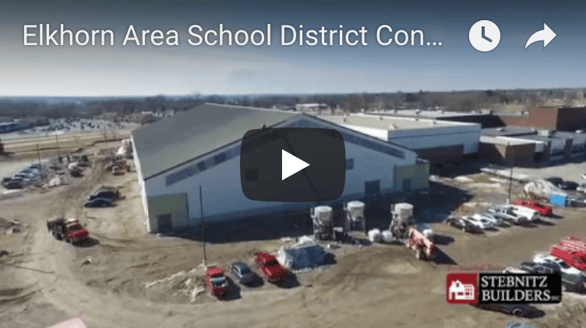 Elkhorn Area High School Construction Zone from a Bird's-Eye View